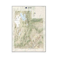 National Geographic Utah Wall Map Laminated